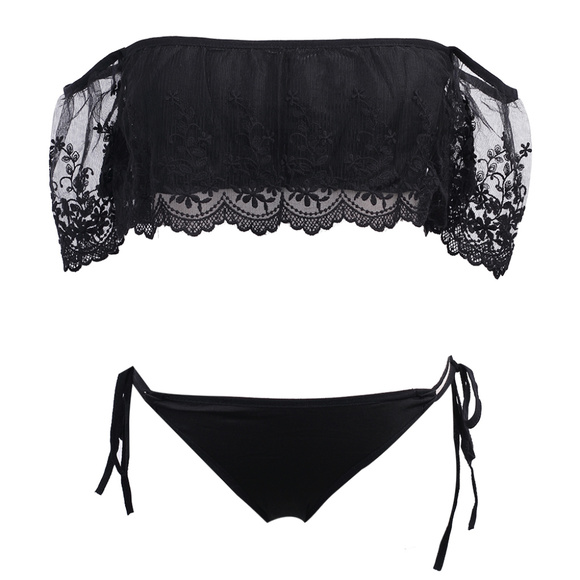 ✅LAST 1✅off shoulder Lace TOP+BOTTOM Swim - Picture 4 of 7